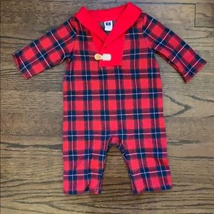 Janie and Jack Plaid Knit Onesie